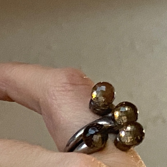 925 Sterling Silver & Faceted Smokey quartz Ring - Picture 15 of 16